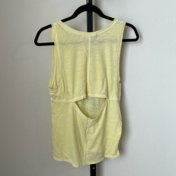 Free People Martine Tank Graphic T-Shirt Cutout Burnout Size Small - Picture 5 of 8
